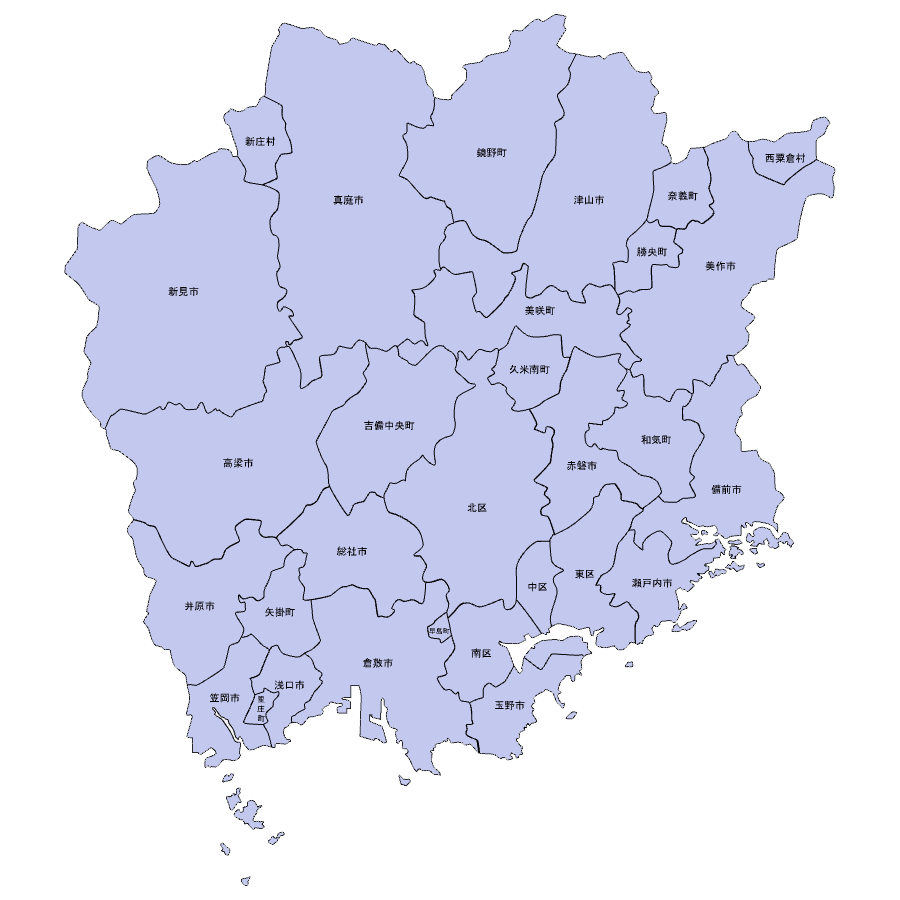 岡山県地図